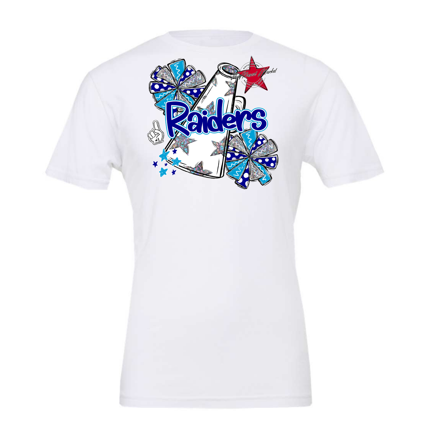 Raiders Alpha Megaphone Cheer-Navy-Carolina Blue