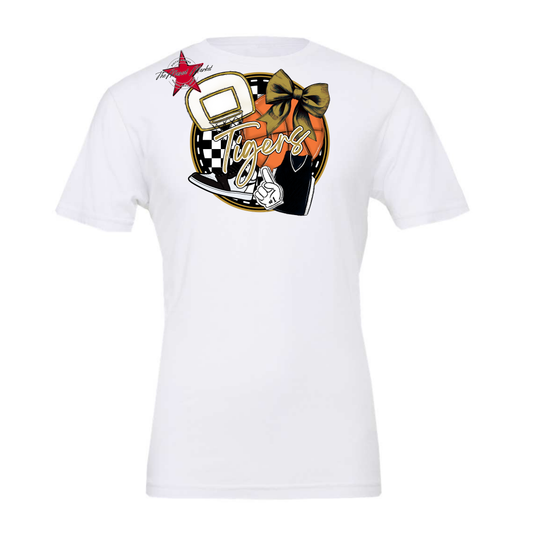 Tigers Circle Basketball Design-Gold