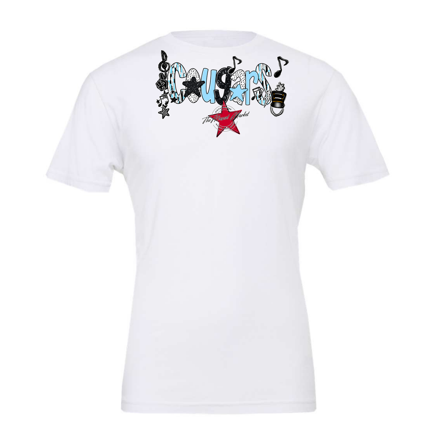 Cougars Band Scrape-Columbia Blue