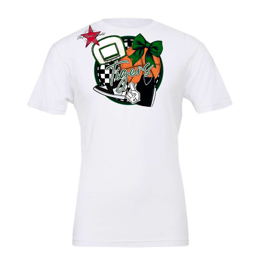 Tigers Circle Basketball Design-Green