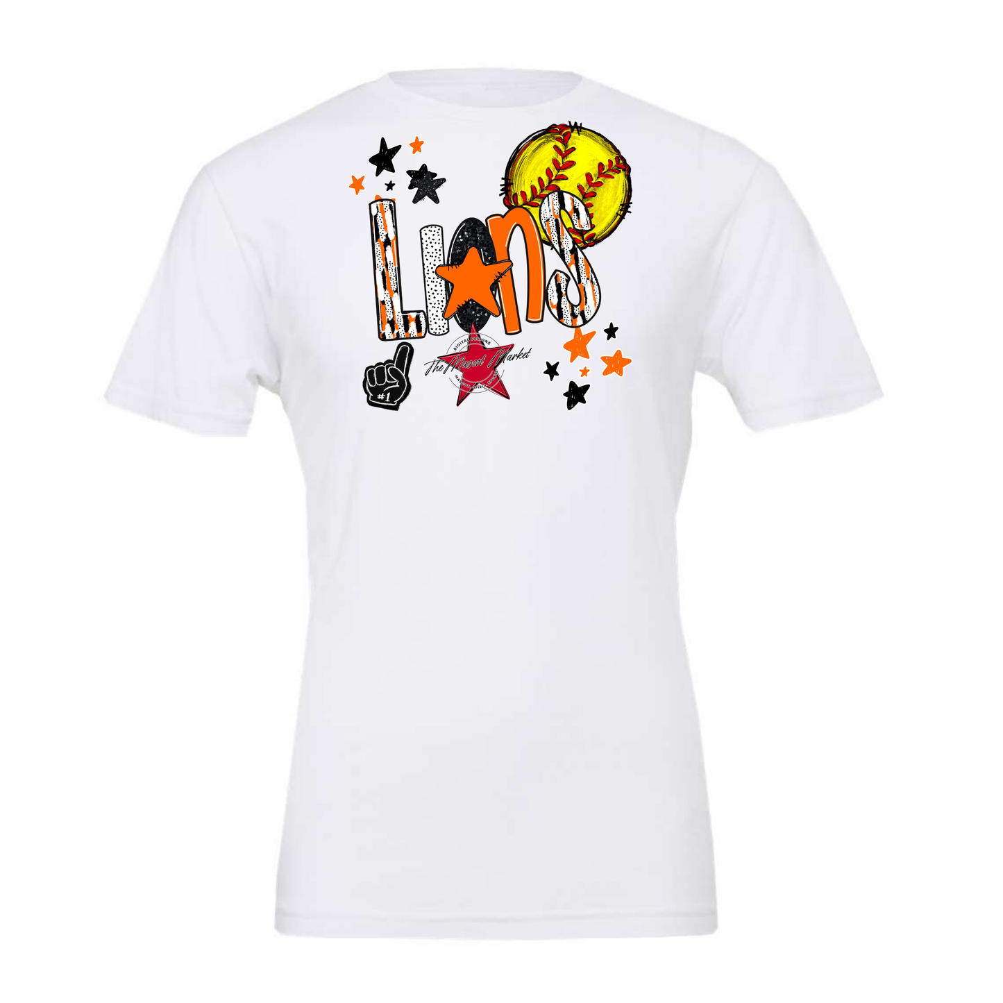 Lions Softball Scrape-Orange