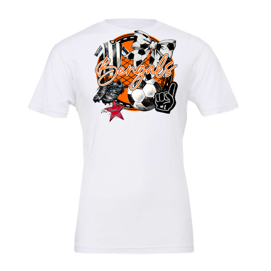 Bengals Circle Soccer Design-Orange