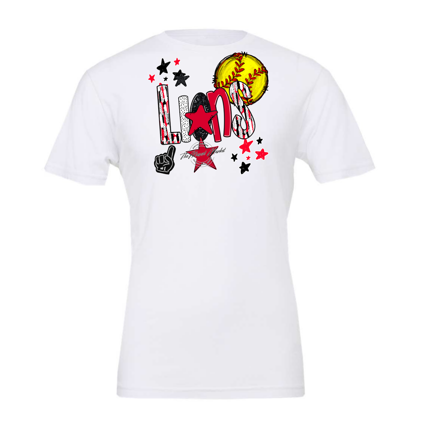 Lions Softball Scrape-Red