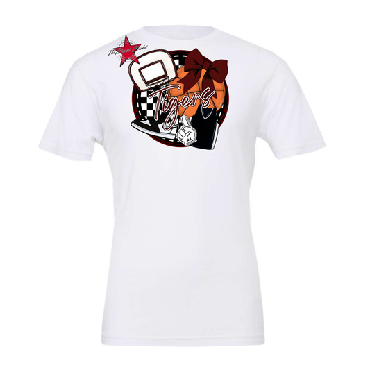 Tigers Circle Basketball Design-Maroon