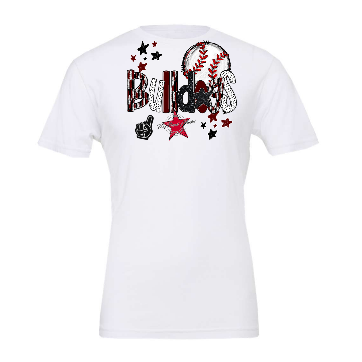 Bulldogs Baseball Scrape-Maroon