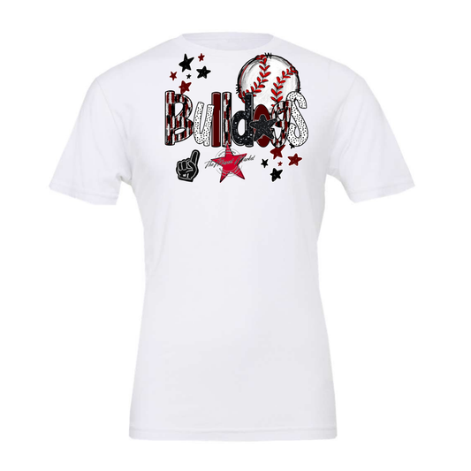 Bulldogs Baseball Scrape-Maroon