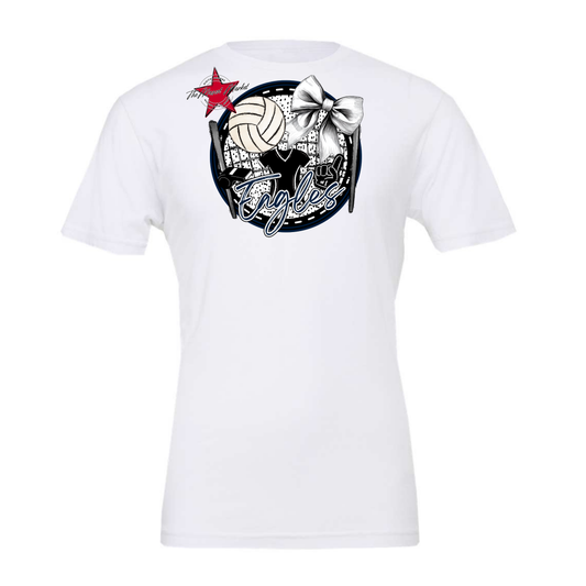 Eagles Circle Volleyball Design-Navy