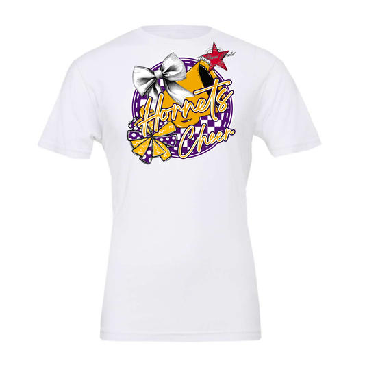 Hornets Circle Cheer Design-Purple-Yellow