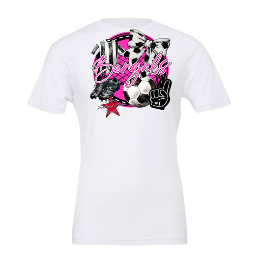 Bengals Circle Soccer Design-Pink