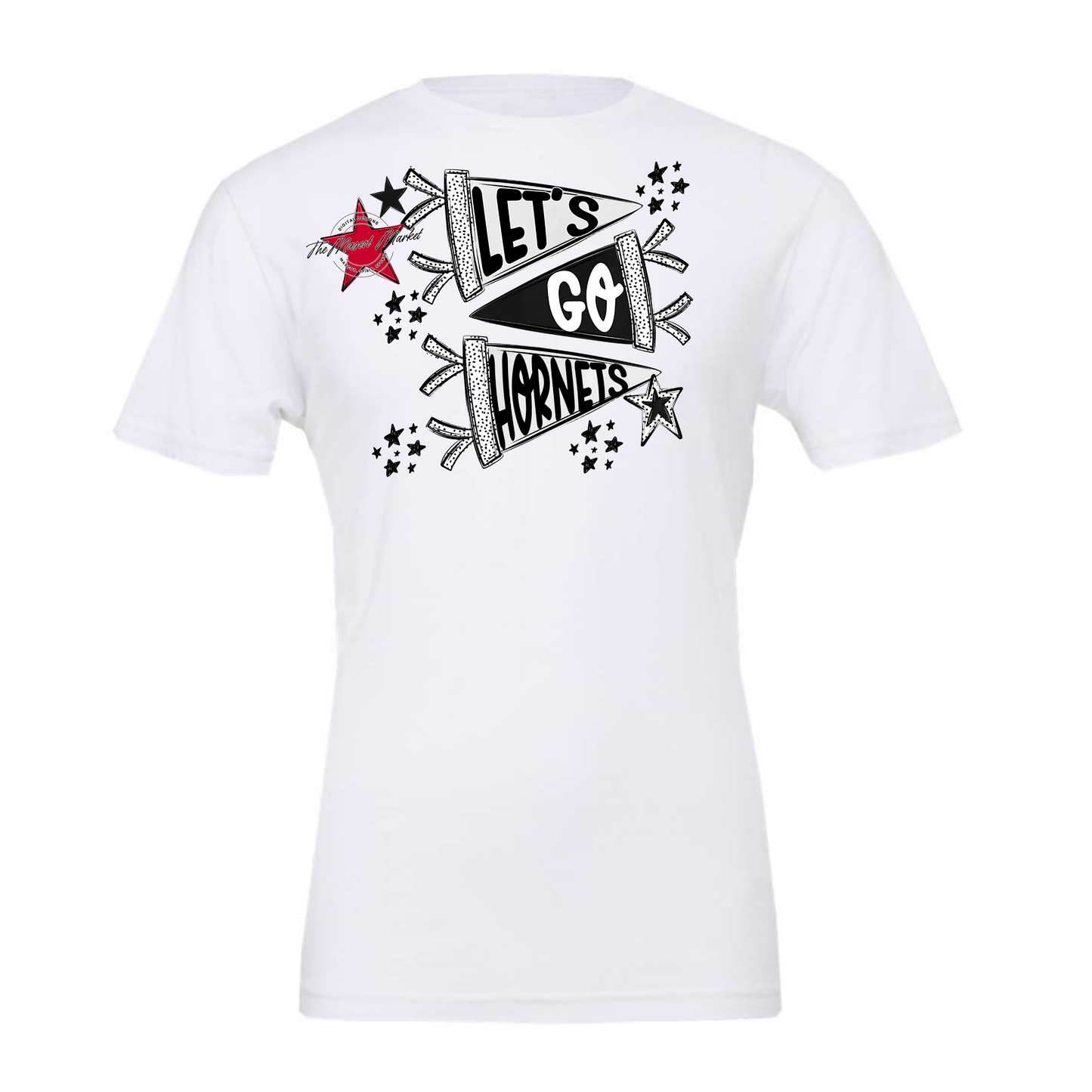 Hornets Let's Go Flag Design-Black