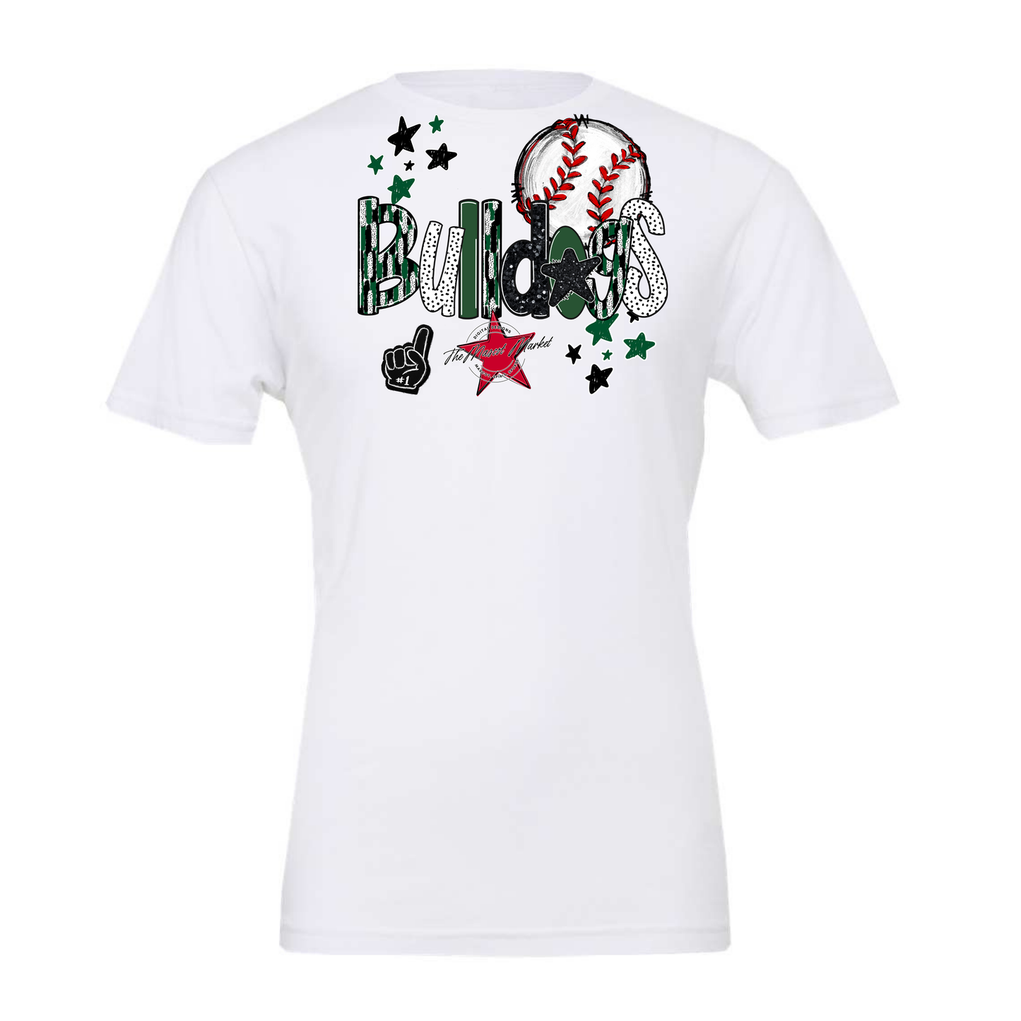 Bulldogs Baseball Scrape-Green