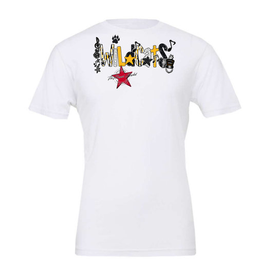 Wildcats Band Scrape-Yellow