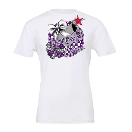 Hornets Circle Cheer Design-Purple-Grey