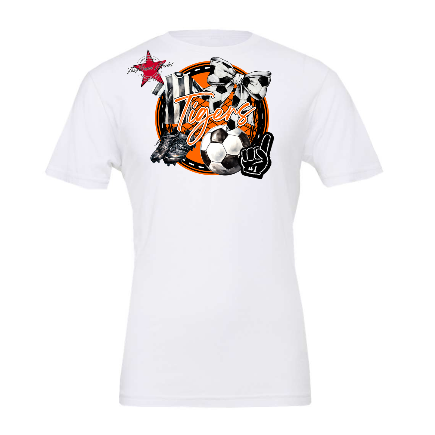 Tigers Circle Soccer Design-Orange
