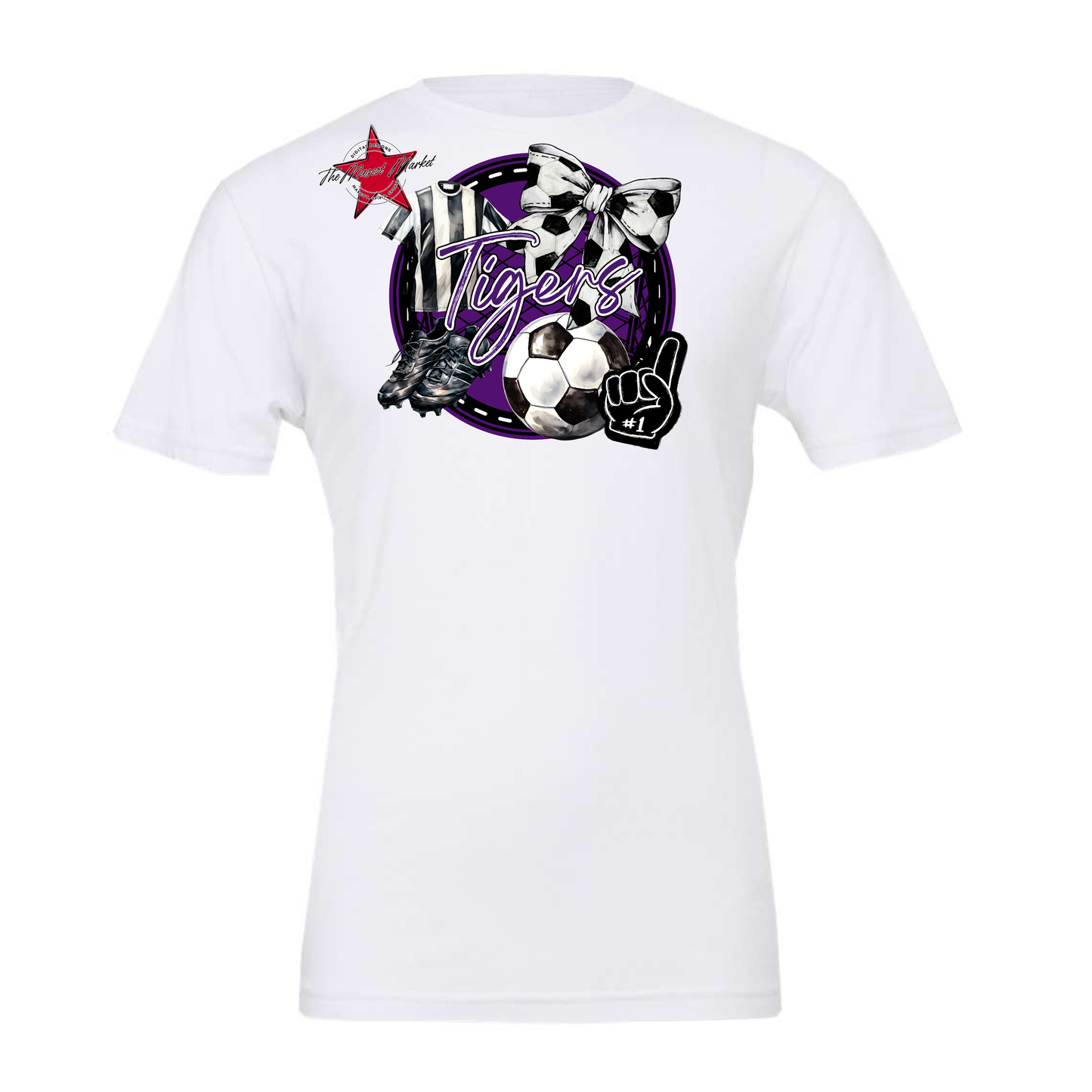 Tigers Circle Soccer Design-Purple