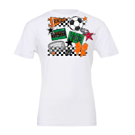 Bengals Soccer Checkers Design-Orange