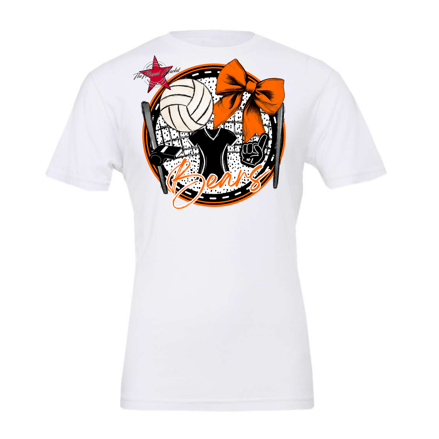 Bears Circle Volleyball Design-Orange