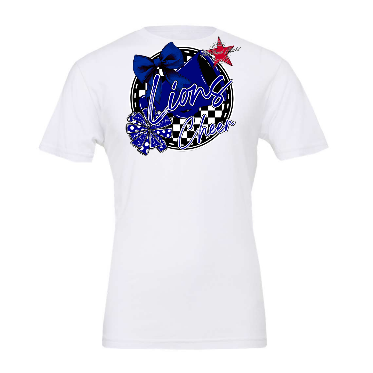 Lions Circle Cheer Design-Blue