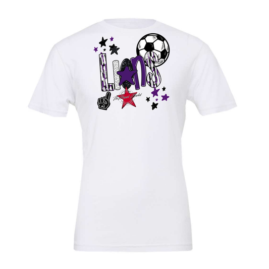 Lions Soccer Scrape-Purple
