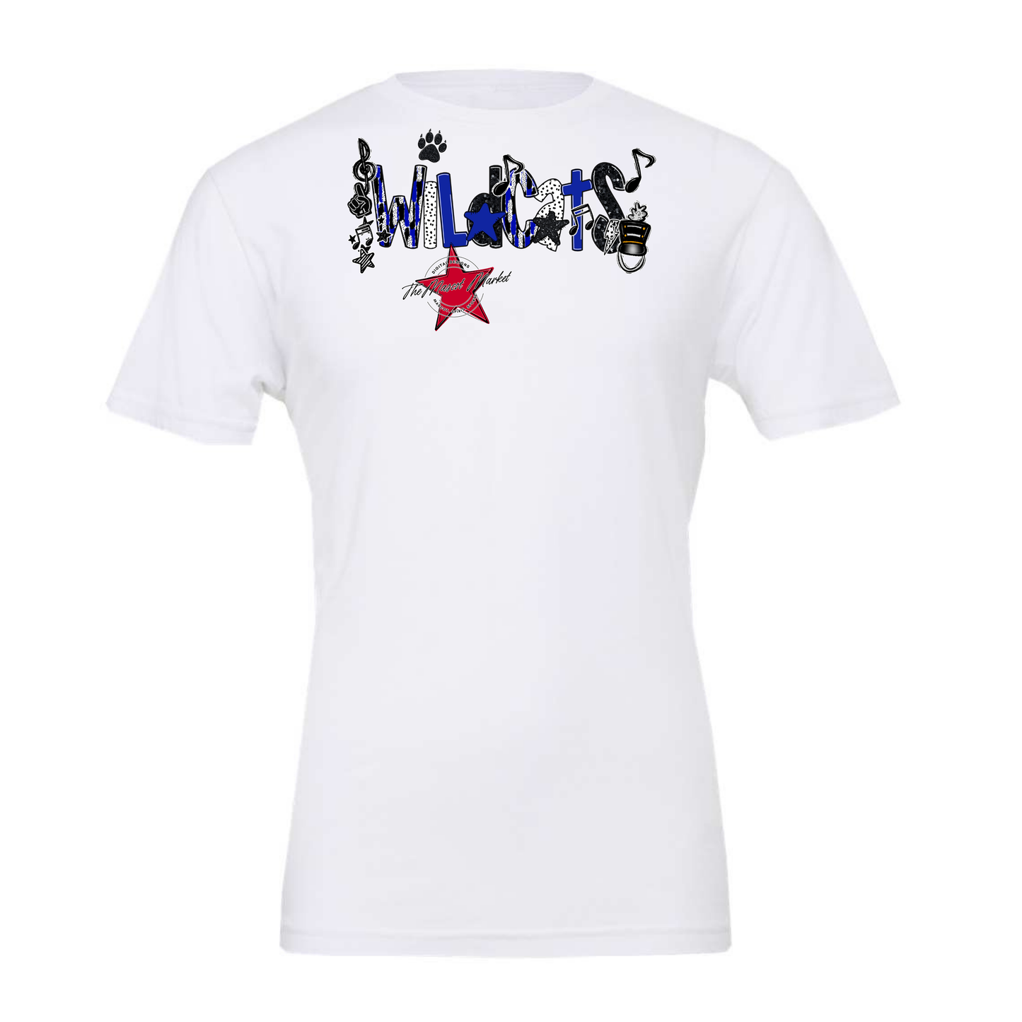 Wildcats Band Scrape-Royal Blue