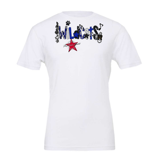 Wildcats Band Scrape-Royal Blue