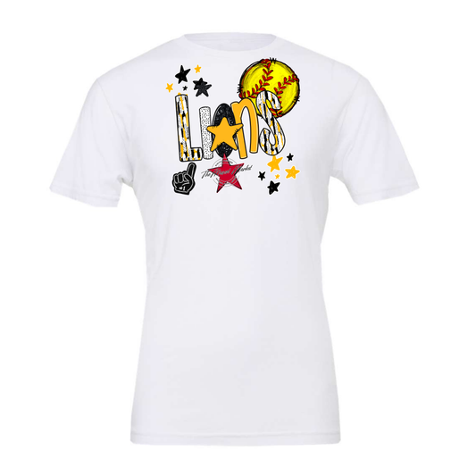 Lions Softball Scrape-Yellow