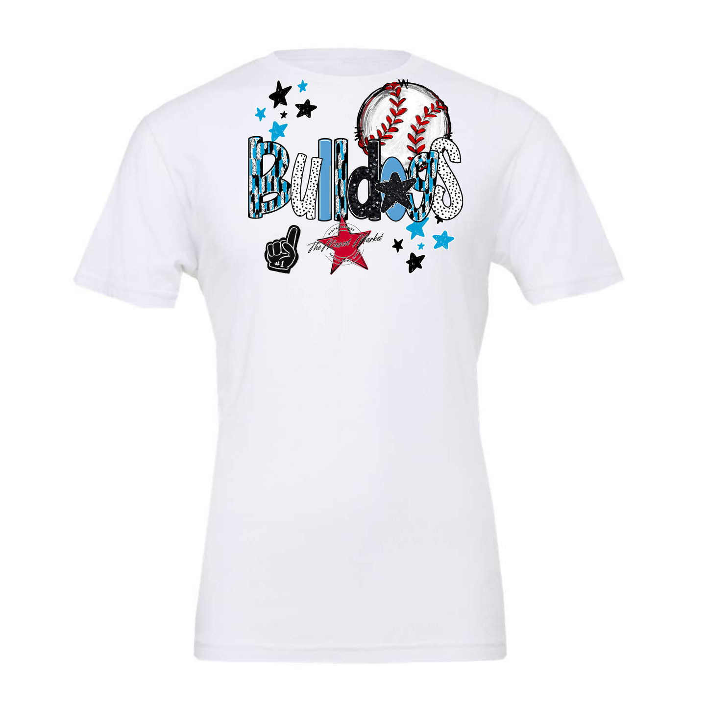 Bulldogs Baseball Scrape-Carolina Blue