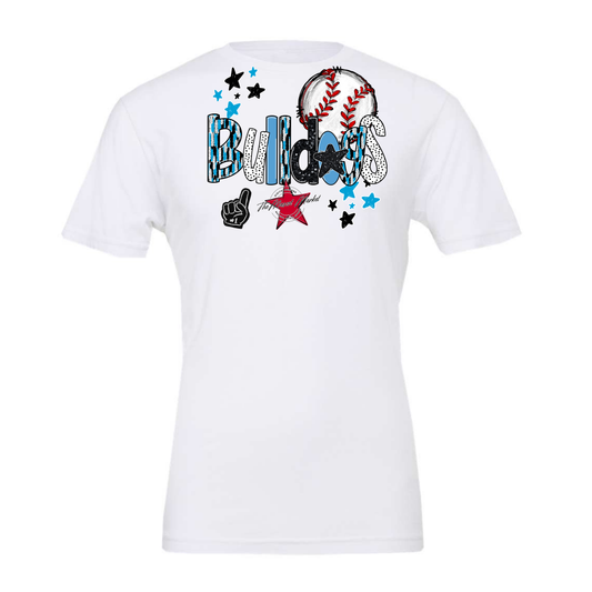 Bulldogs Baseball Scrape-Carolina Blue