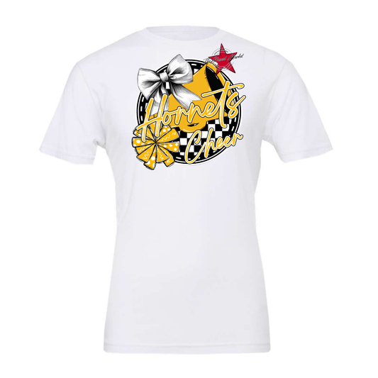 Hornets Circle Cheer Design-Yellow