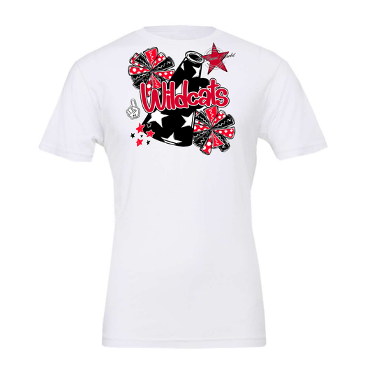 Wildcats Alpha Megaphone Design-Red