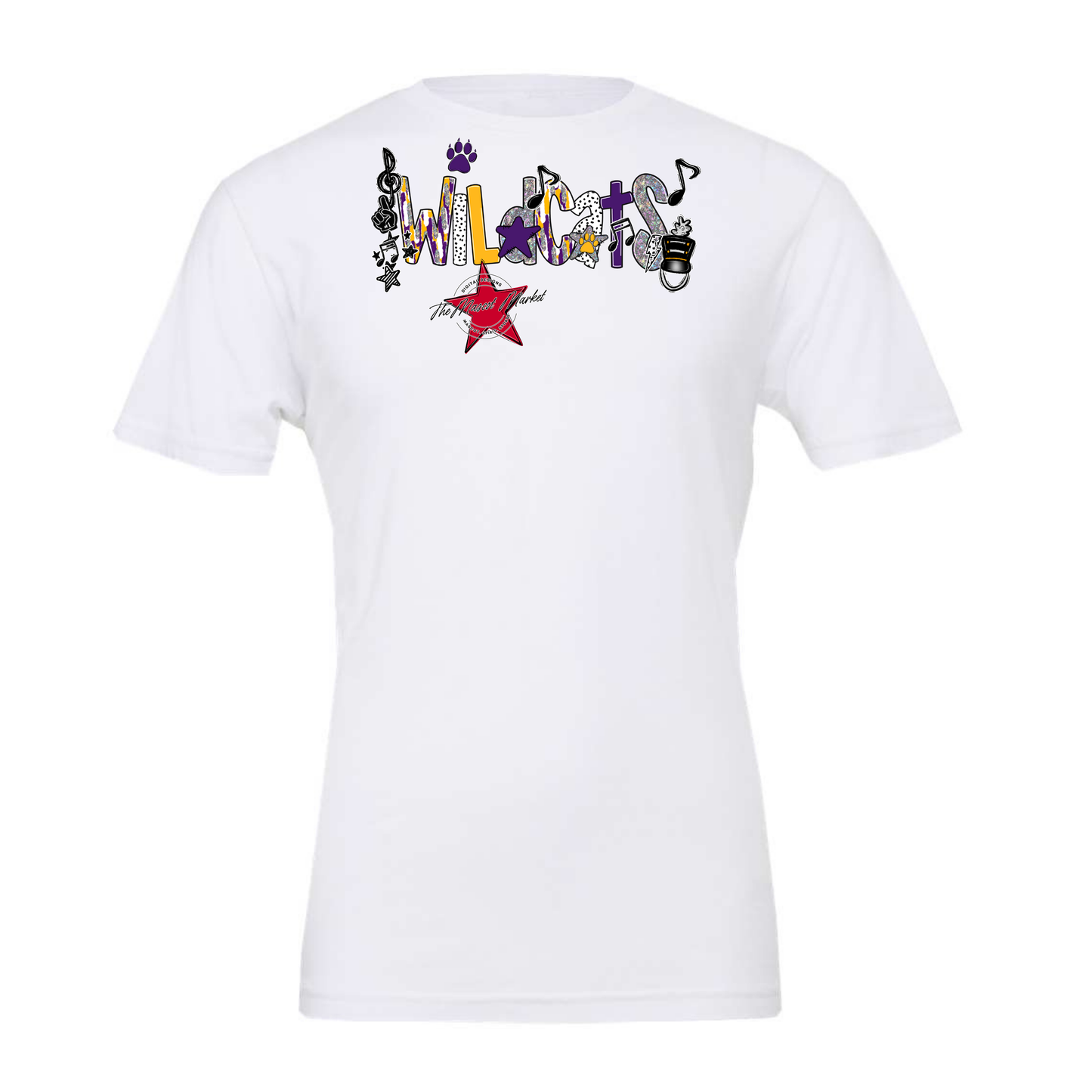 Wildcats Band Scrape-Purple-Yellow