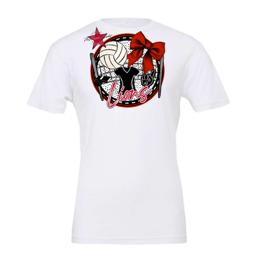 Lions Circle Volleyball Design-Red