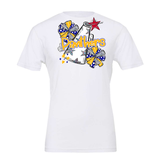 Panthers Alpha Megaphone Design-Blue-Yellow