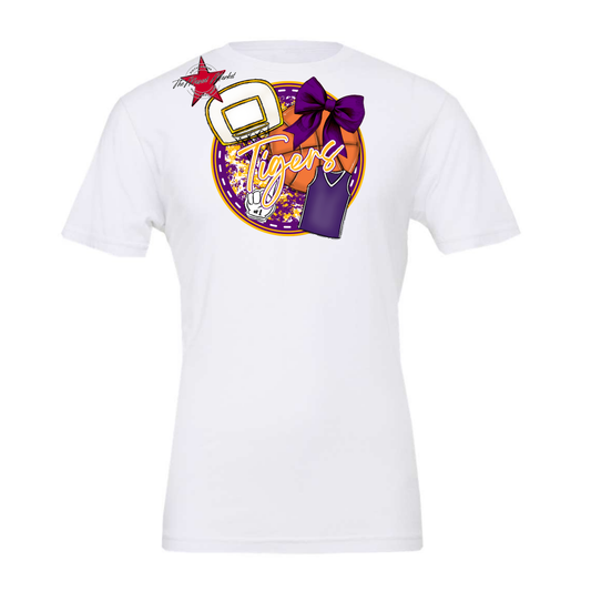 Tigers Circle Basketball Design-Purple-Yellow