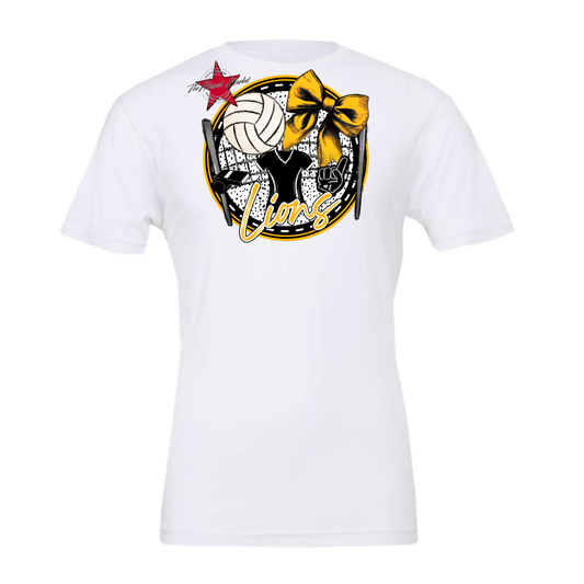 Lions Circle Volleyball Design-Yellow