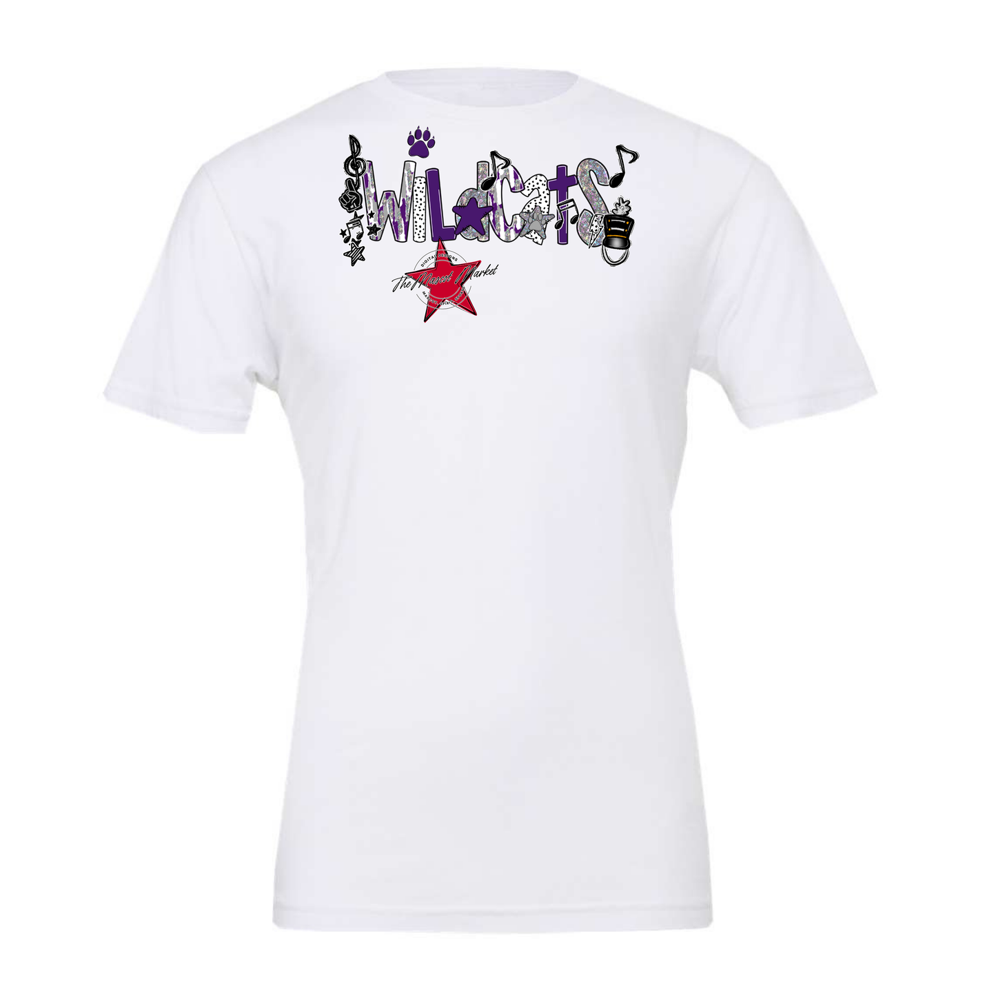 Wildcats Band Scrape-Purple-Grey