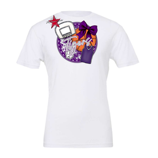 Tigers Circle Basketball Design-Purple-Grey