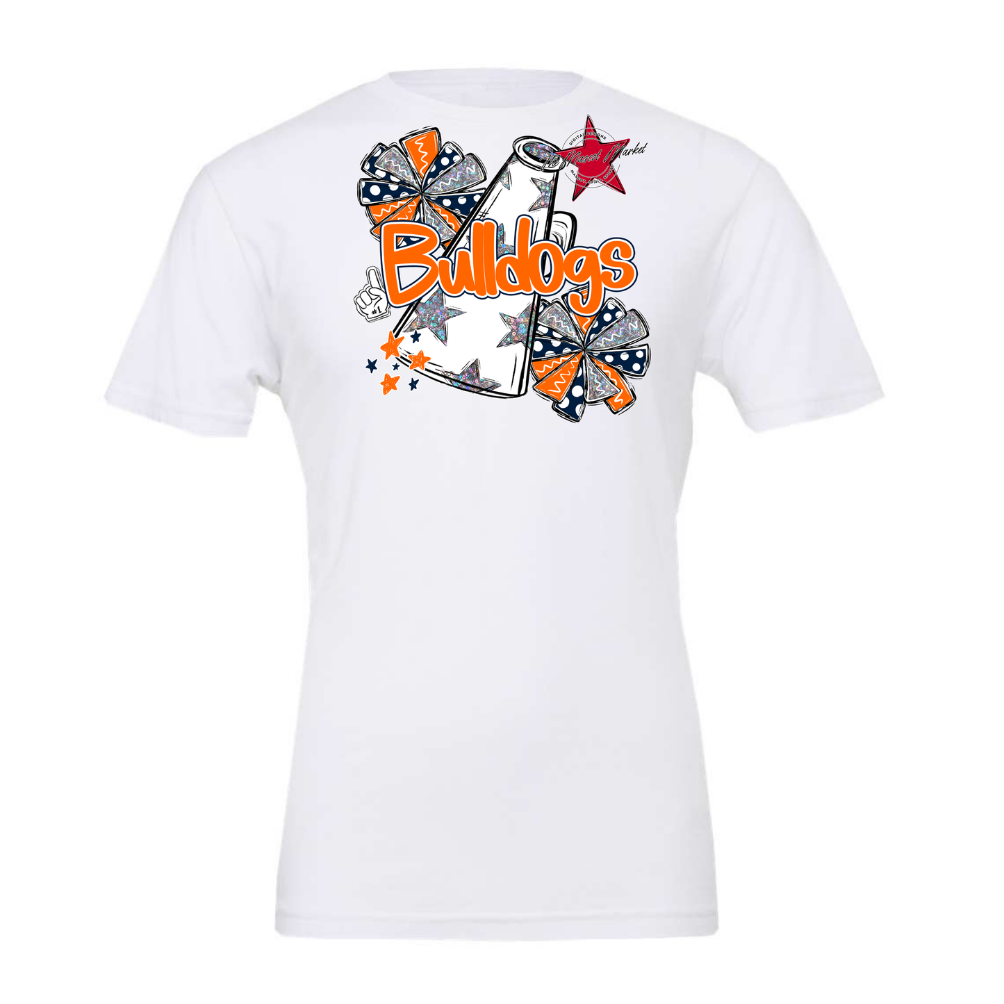 Bulldogs Alpha Megaphone Design-Navy-Orange
