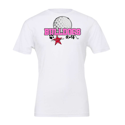 Bulldogs Varsity Golf-Baby Pink