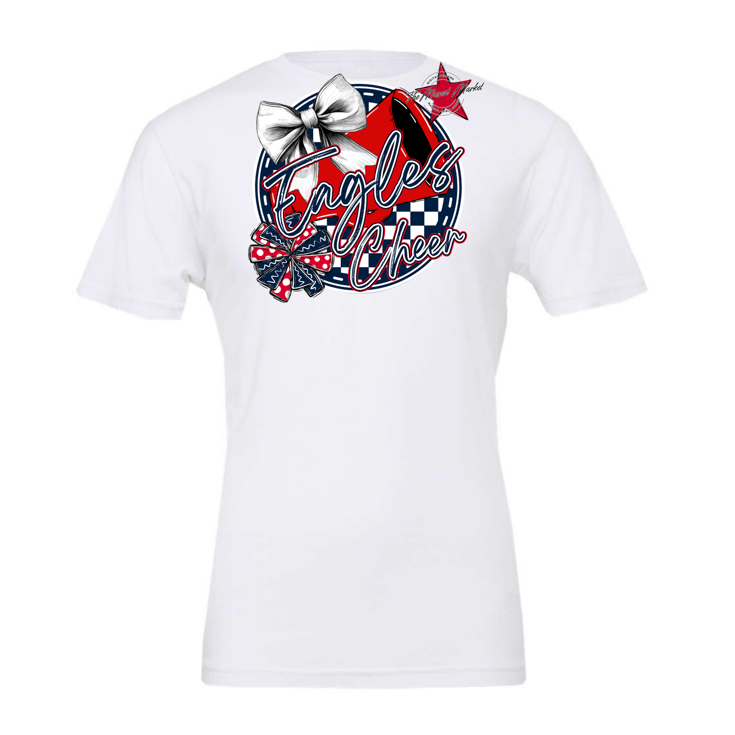 Eagles Circle Cheer Design-Navy-Red