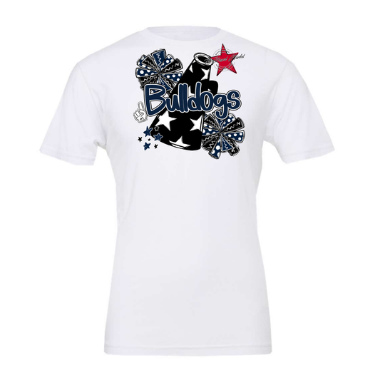 Bulldogs Alpha Megaphone Design-Navy