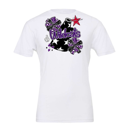 Wildcats Alpha Megaphone Design-Purple