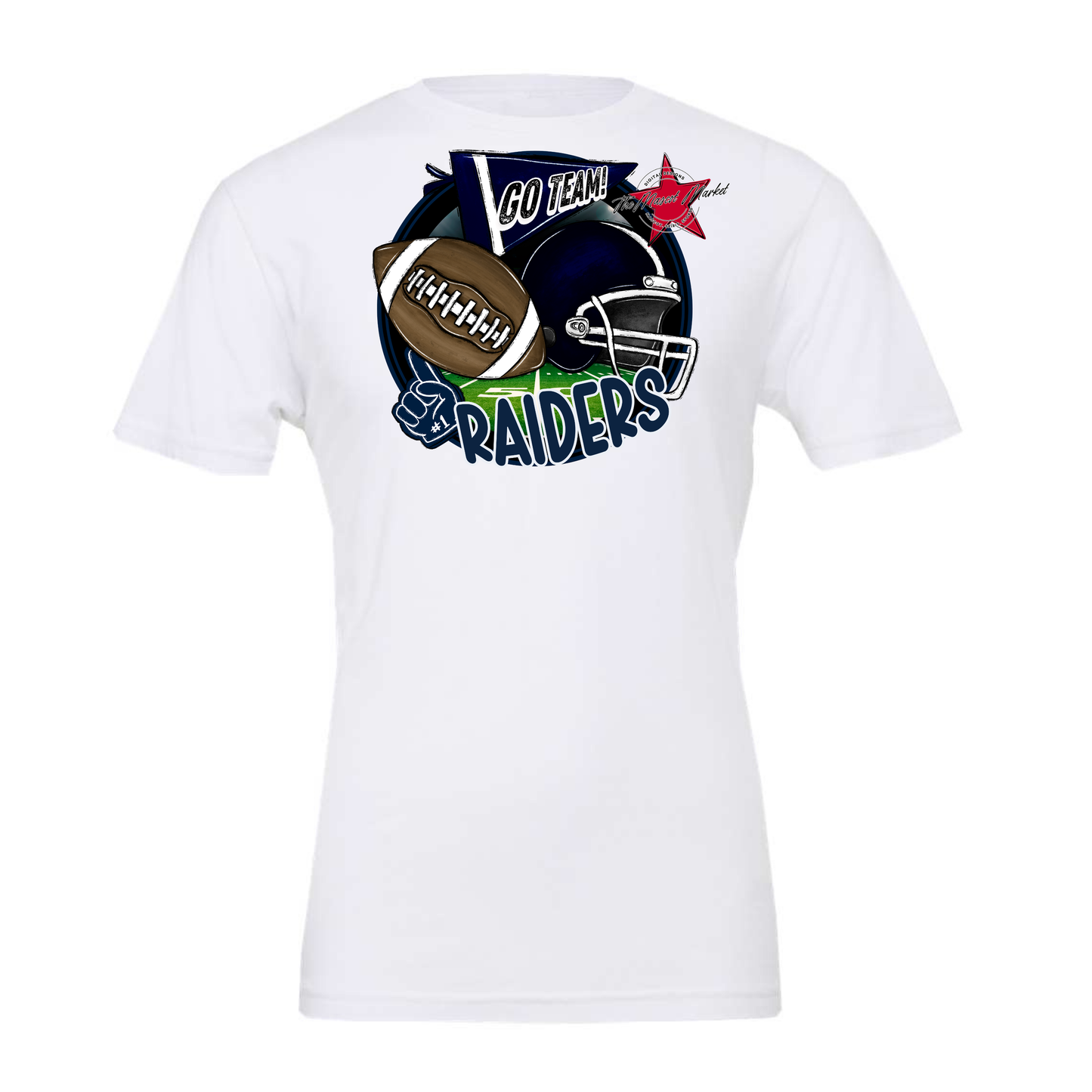 Raiders Circle Football Design-Navy