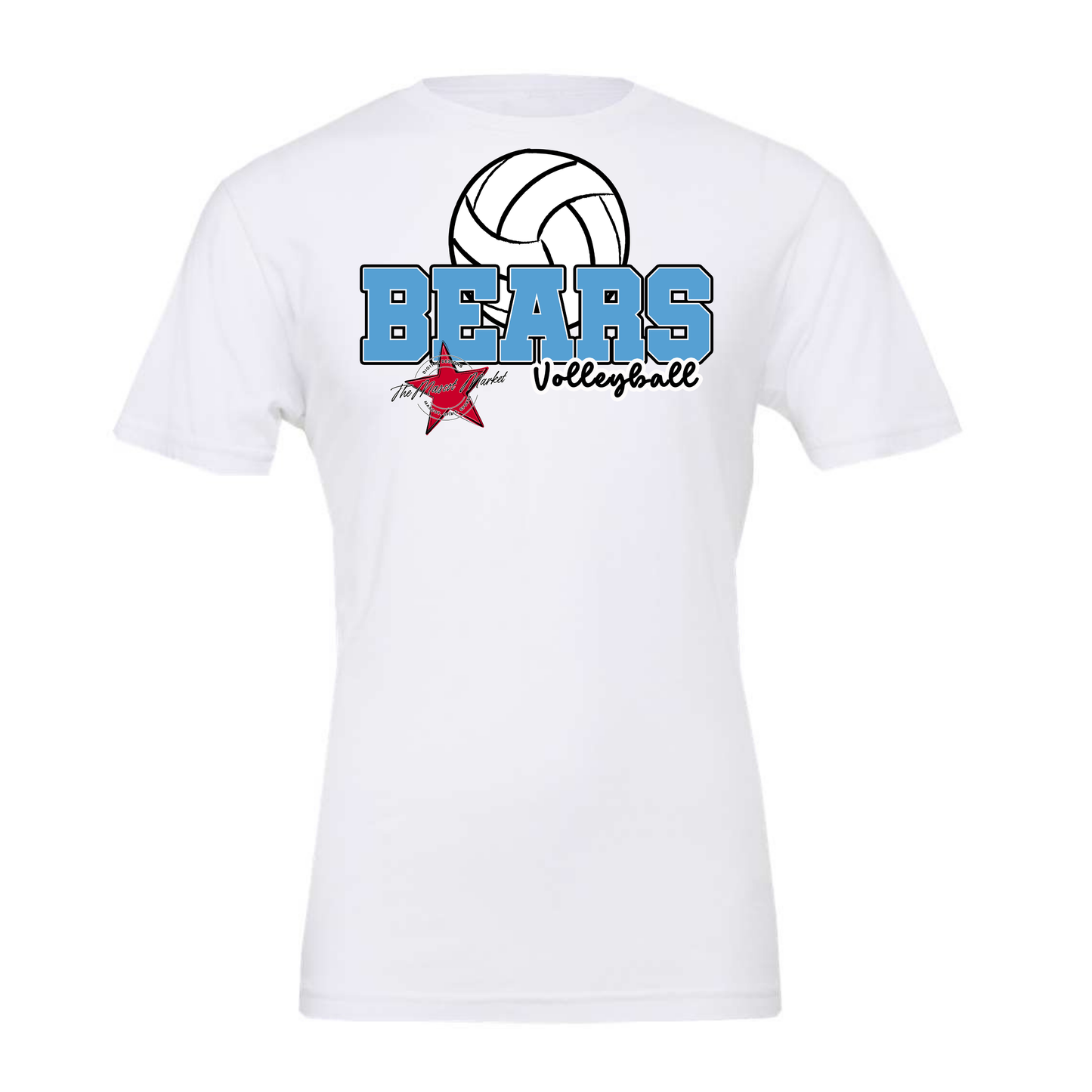 Bears Varsity Volleyball Design-Carolina Blue