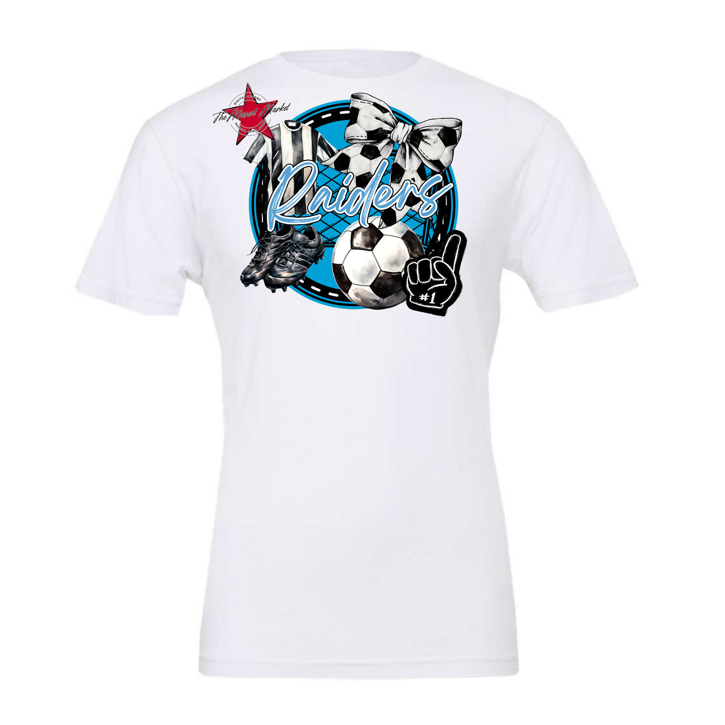 Raiders Circle Soccer Design-Carolina Blue