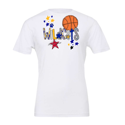 Wildcats Basketball Scrape-Blue-Yellow