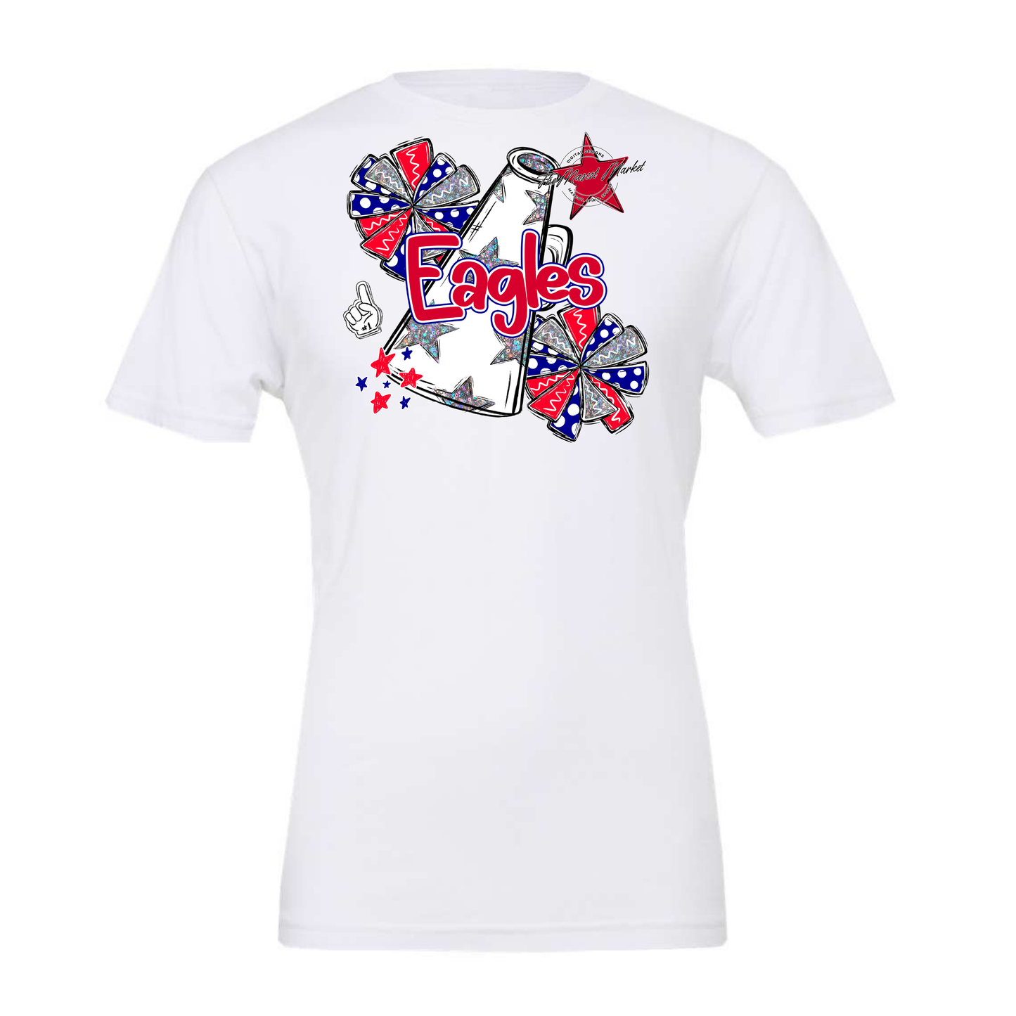 Eagles Alpha Cheer Megaphone-Blue-Red