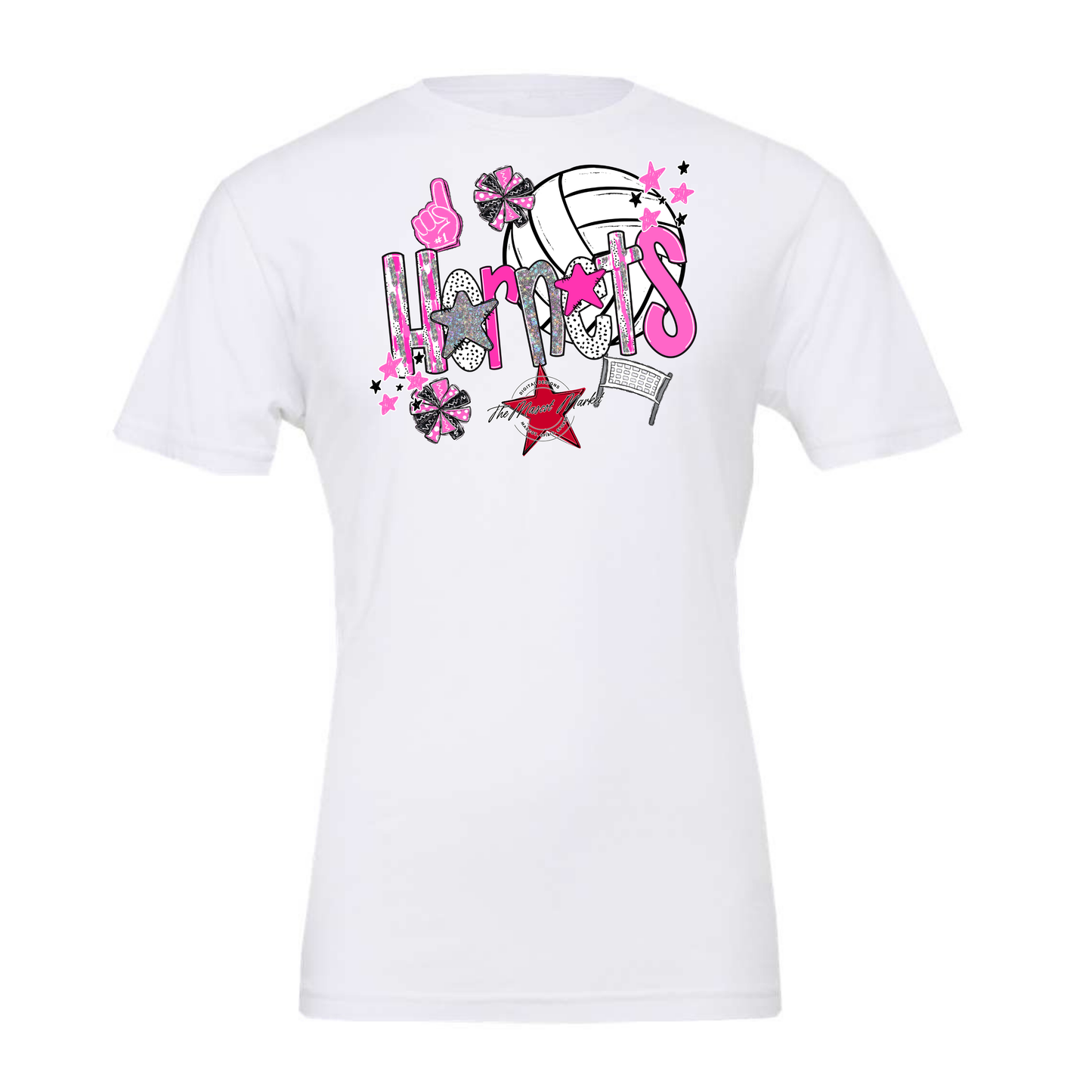 Hornets Volleyball Scrape-Pink