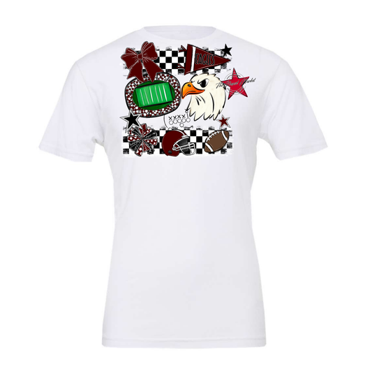 Eagles Checkers Mascot Spirit Design-Maroon