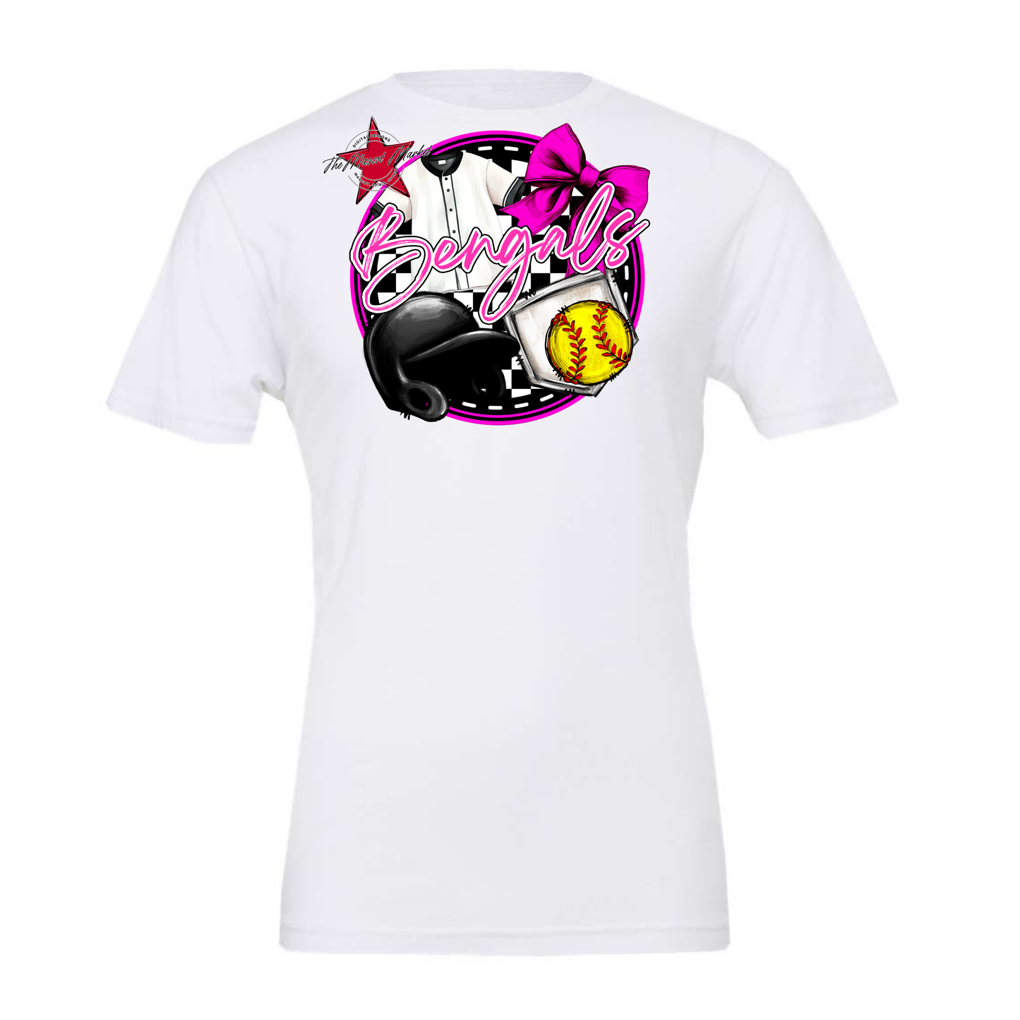 Bengals Circle Softball Design-Pink